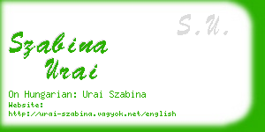 szabina urai business card